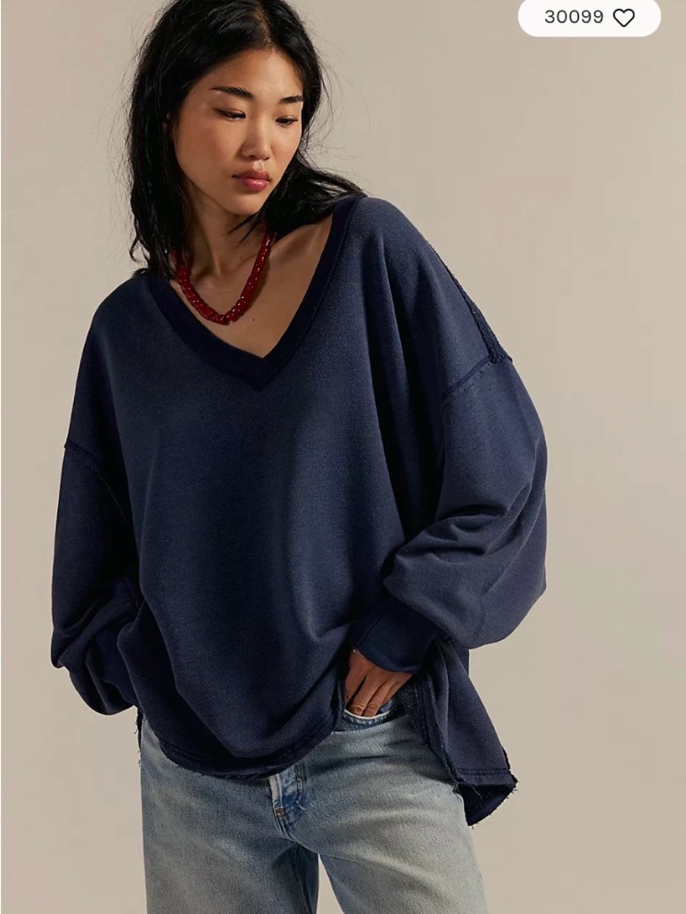 We the free Venice v-neck sweatshirt